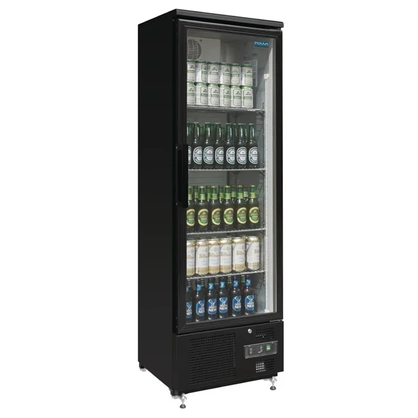 307LTR BLACK SINGLE DOOR FRIDGE