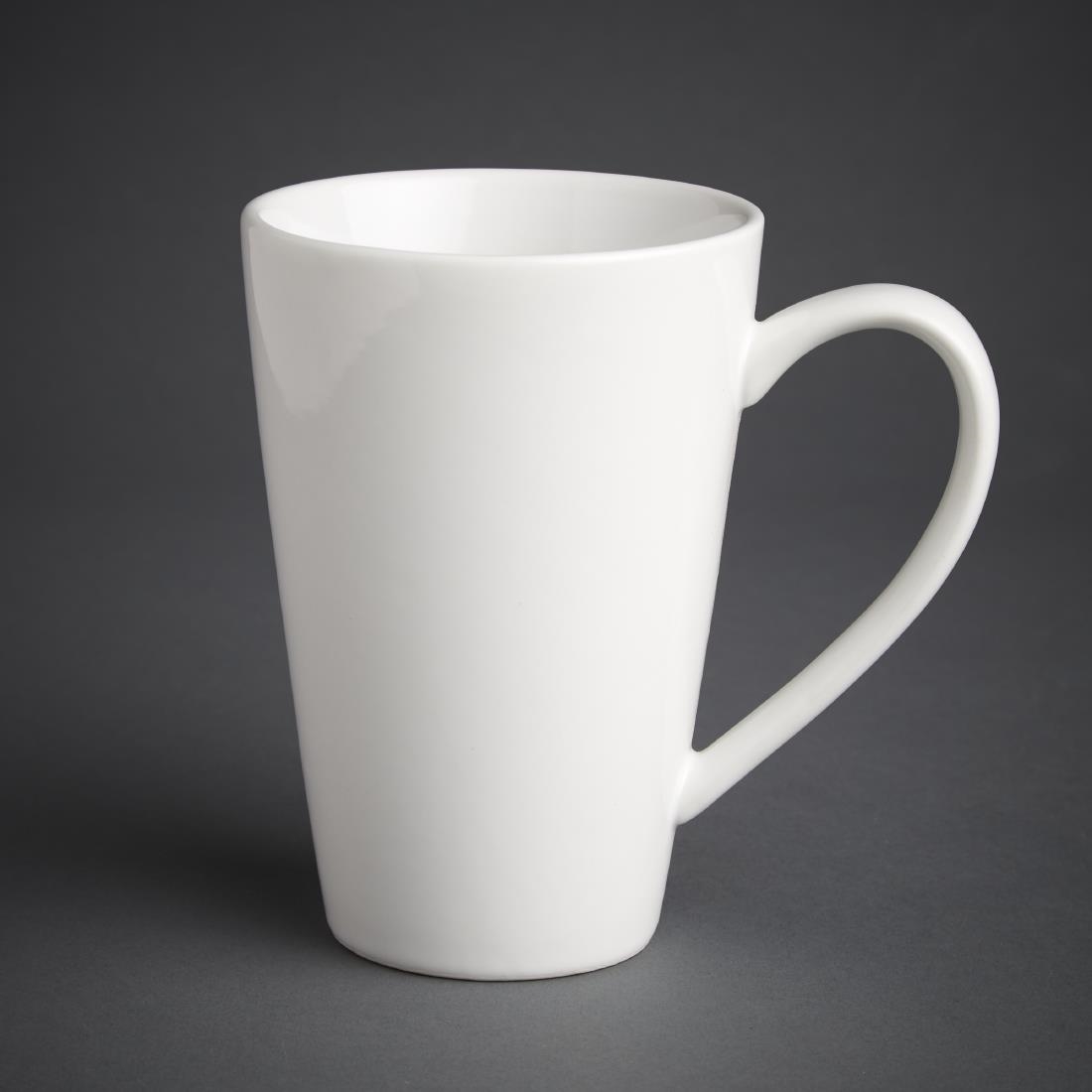 454ML WHITE MUG V SHAPED