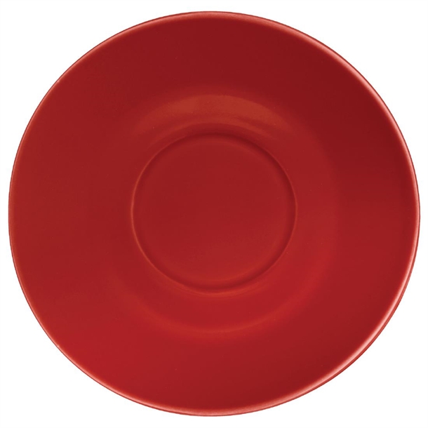 158MM SAUCER  RED OLYMPIA