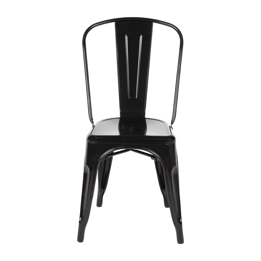 BOLERO BLACK STEEL BISTRO SIDE CHAIR (PACK OF 4)