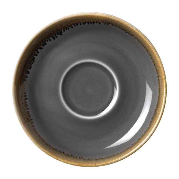 160MM OLYMPIA KILN COFFEE SAUCER SMOKE