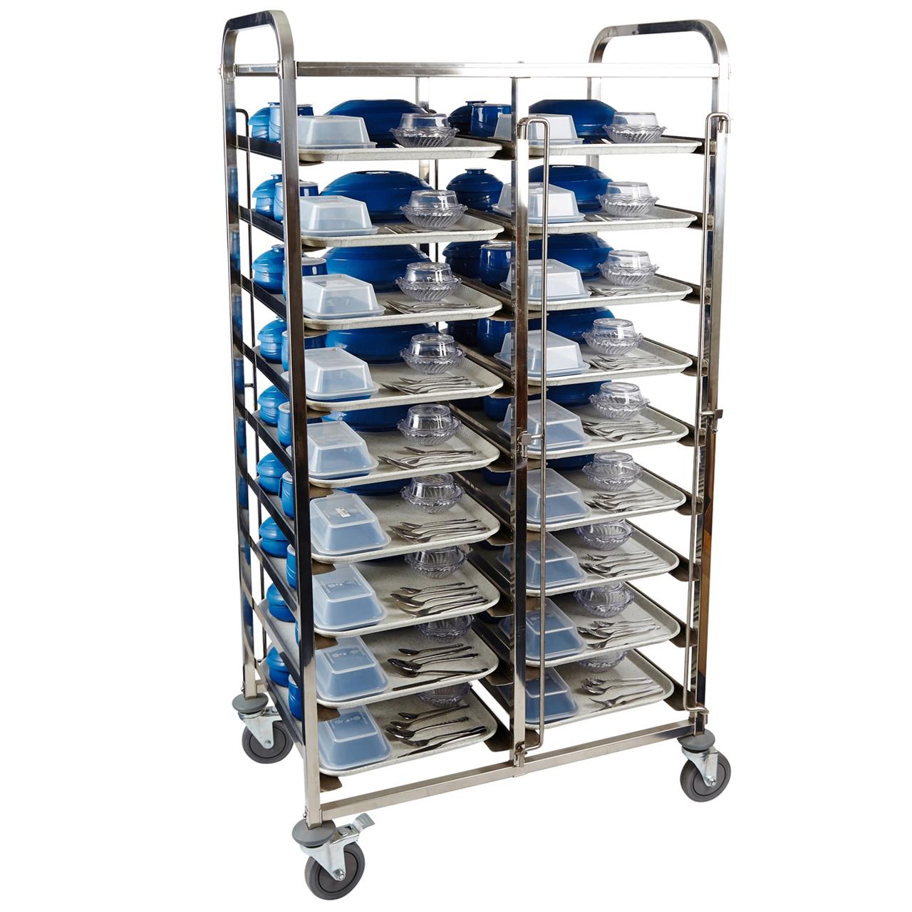 MEAL DELIVERY TROLLEY 9 TIER (18 TRAY 96 W X 64 D