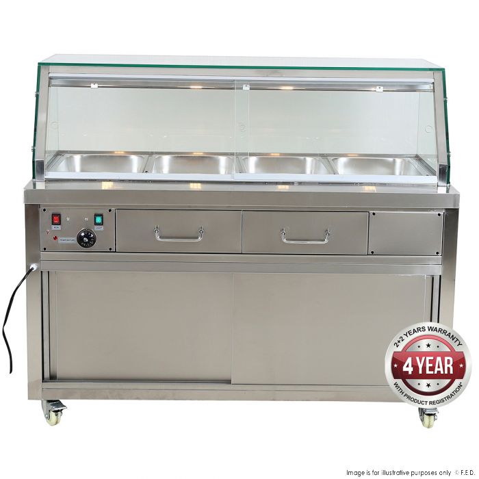 HEATED BAIN MARIE FOOD DISPLAY