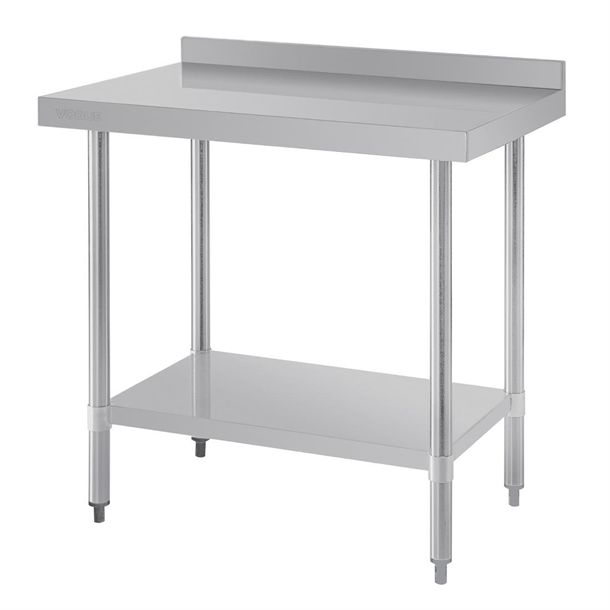 900X900X600MM S/S PREP TABLE WITH SPLASHBACK