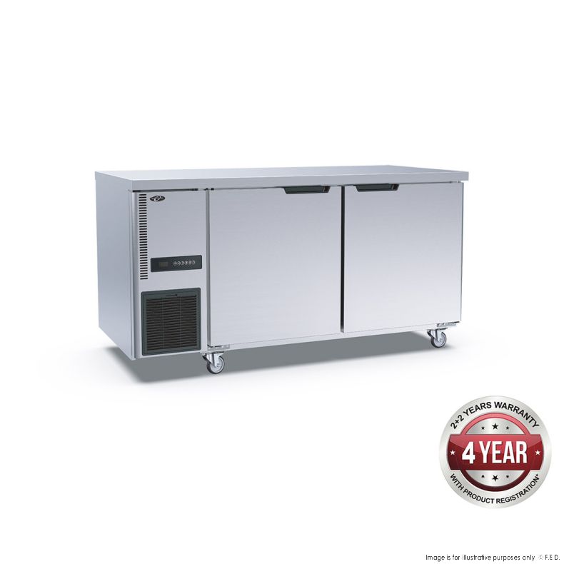 S/S DOUBLE DOOR BENCH FREEZER 1500X700X865MM