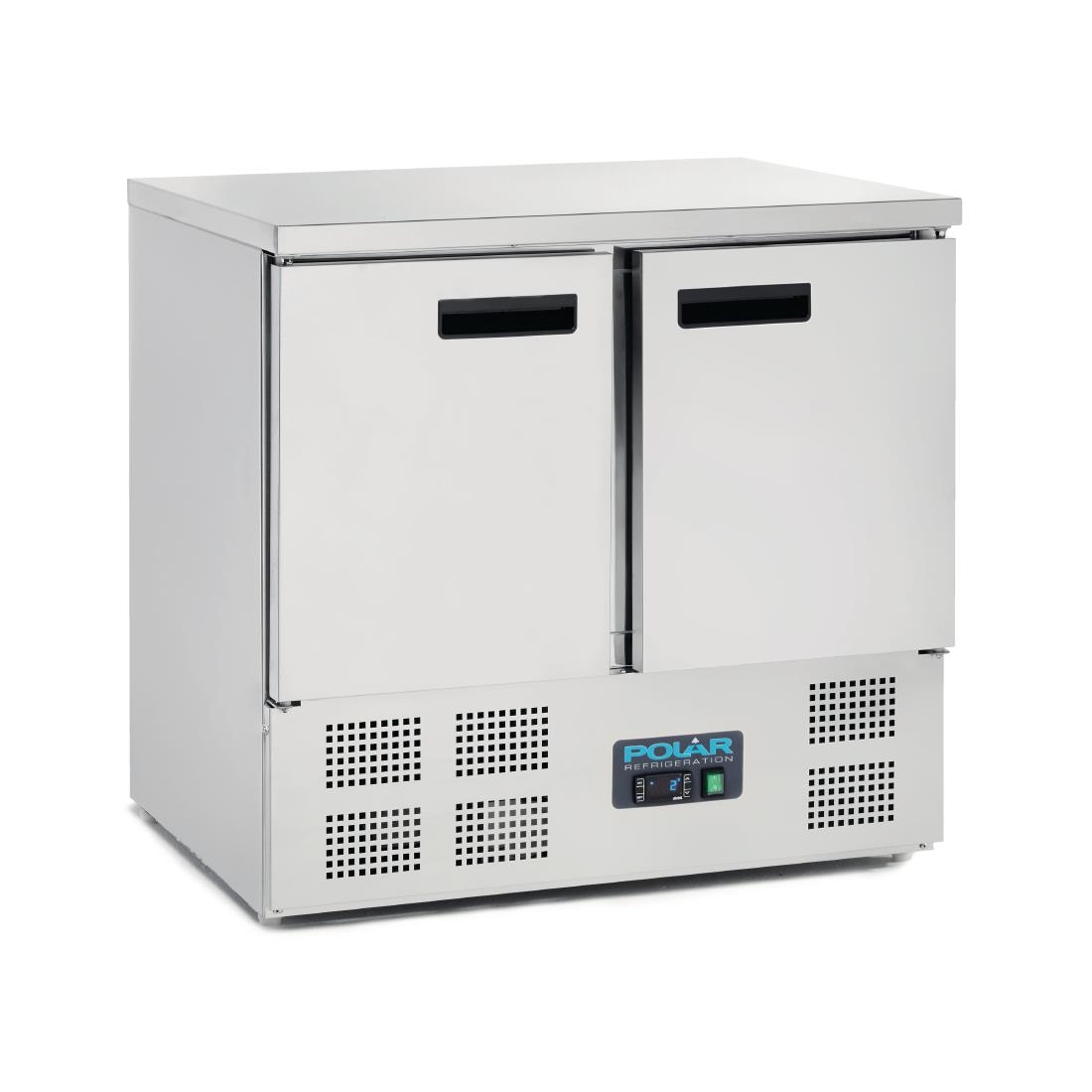 POLAR 2 DOOR COUNTER FRIDGE 240LTR, 880H X 900W X