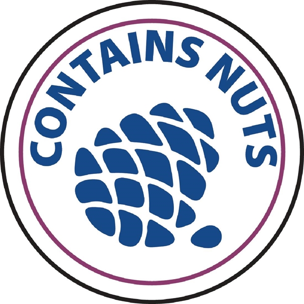 CONTAINS NUTS LABEL 25MM (1000)