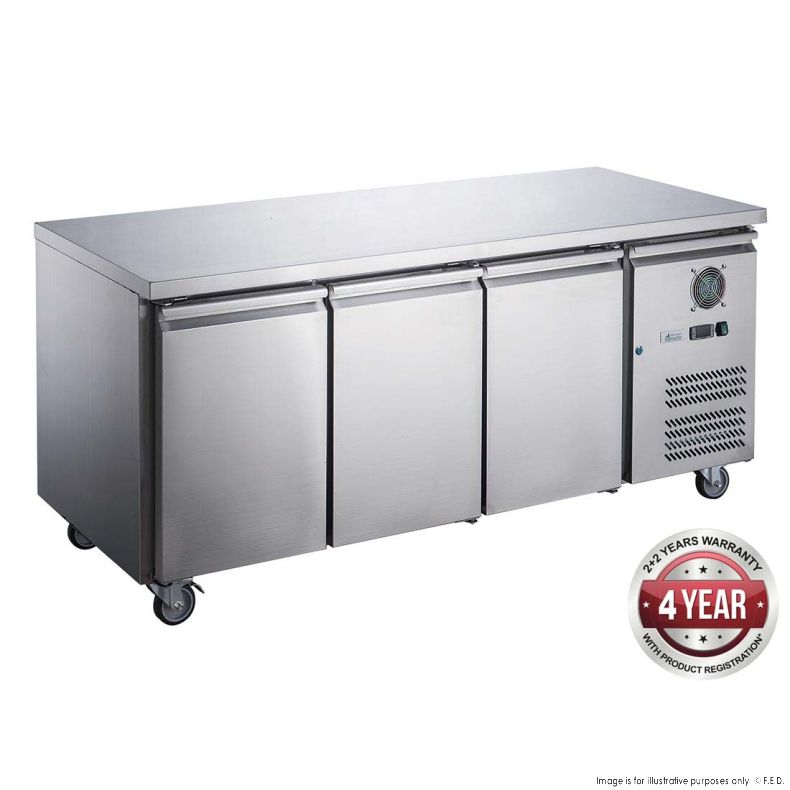 S/S BENCHTOP 3 DOOR FRIDGE